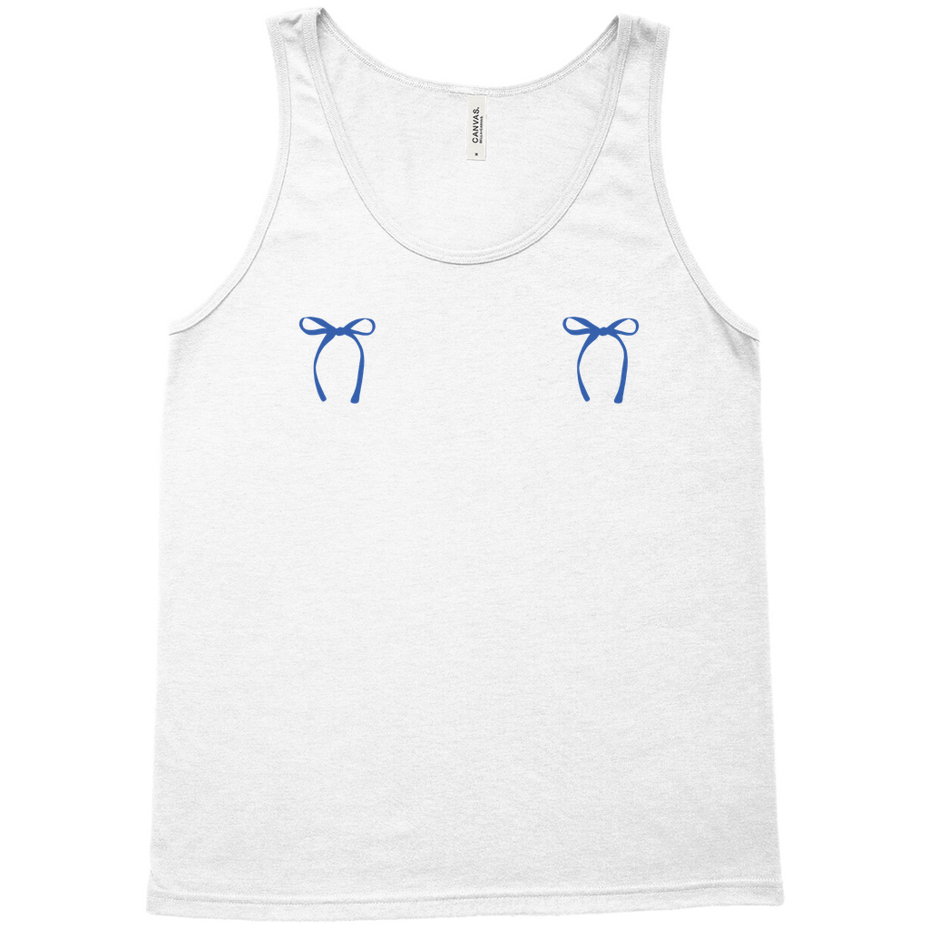 Shop Lucky Days White Tank Top Double Bows