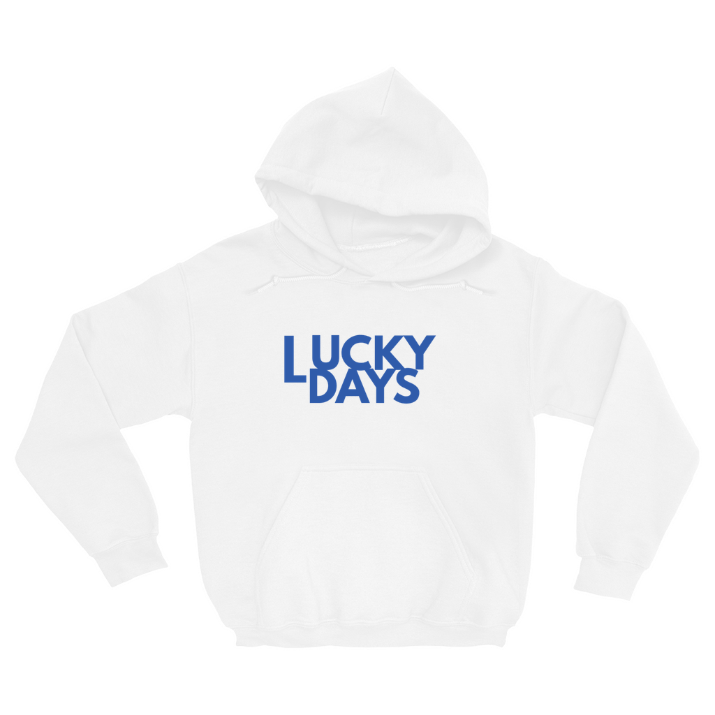 Lucky Days logo white hoodie product image