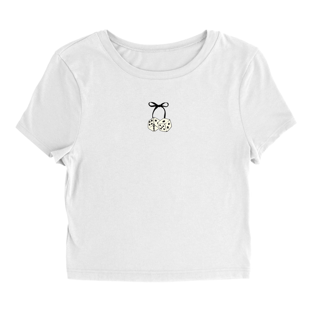 Product image of white Bow & Dice baby tee