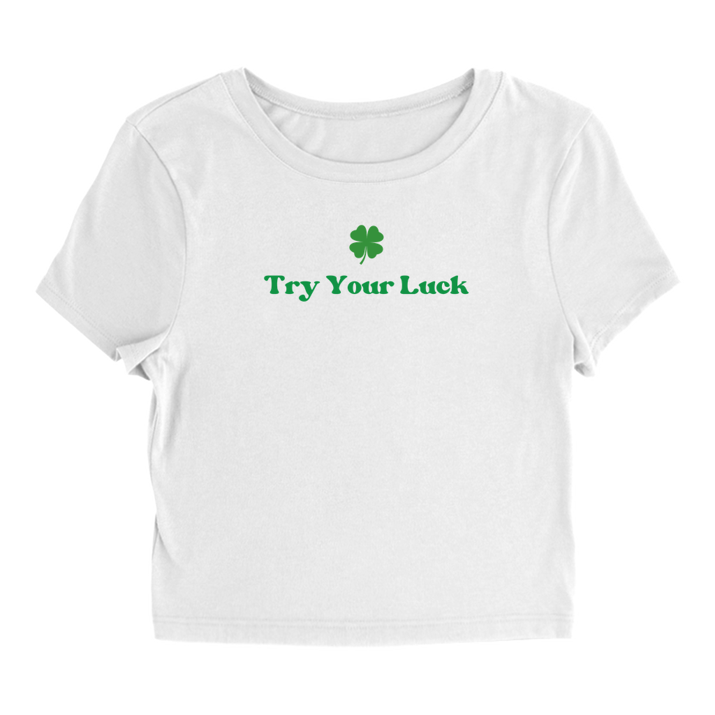 Product image of Try Your Luck baby tee from Lucky Days.