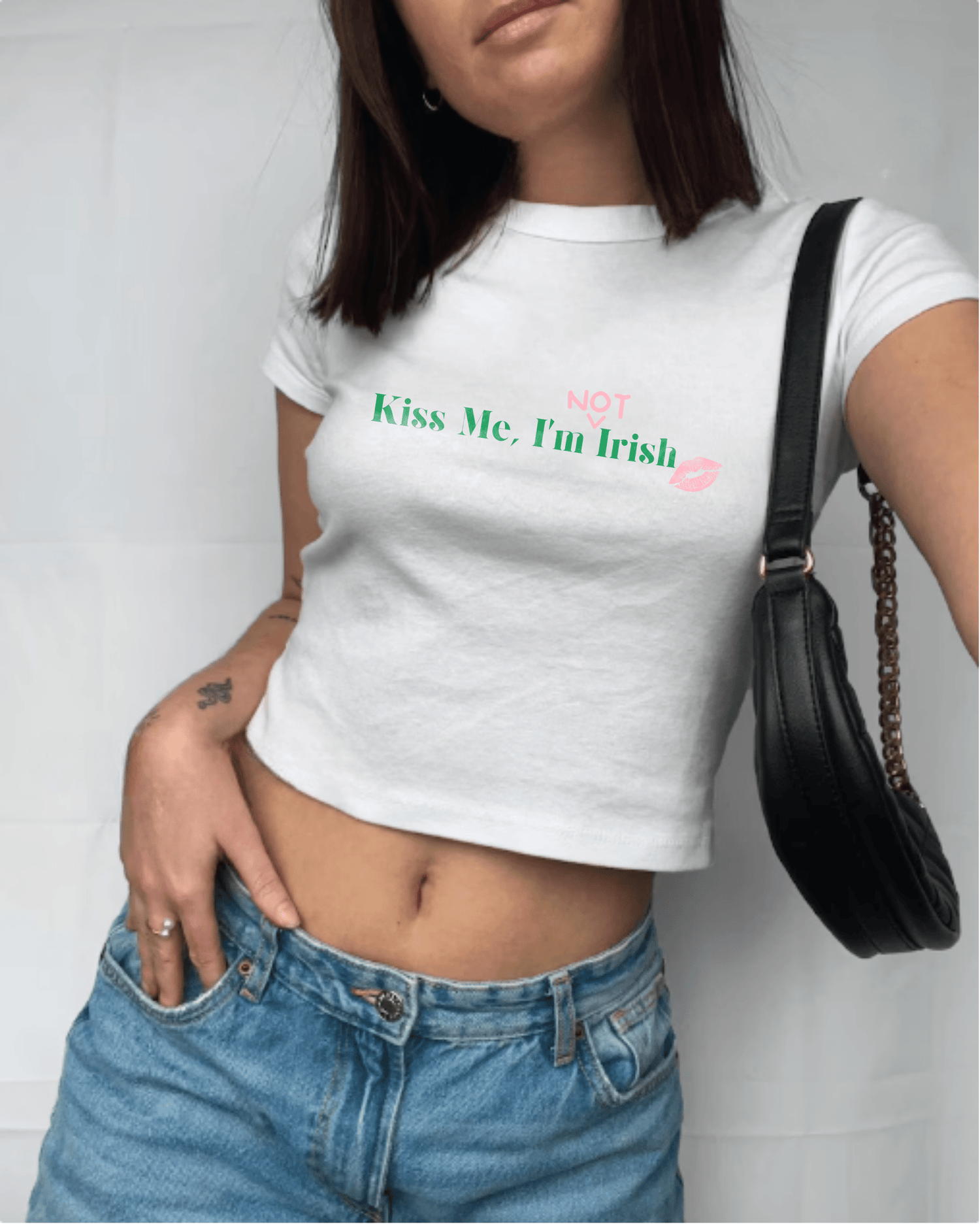 Kiss Me, Im Not Irish White Baby tee